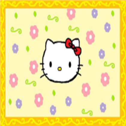Hand Drawed Hello Kitty Flower Power Poster Roblox decal