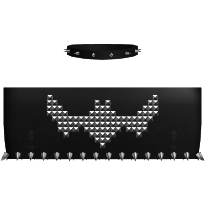 Black emo studded bat tube top w/ spikes