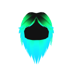 Neon Electric Cyan Girl Hair