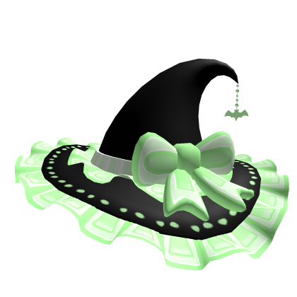 Green and Black Witch Hat Roblox item