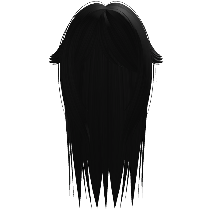 long spiky fox hair in black