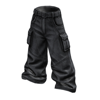 Belted Cargo Jeans