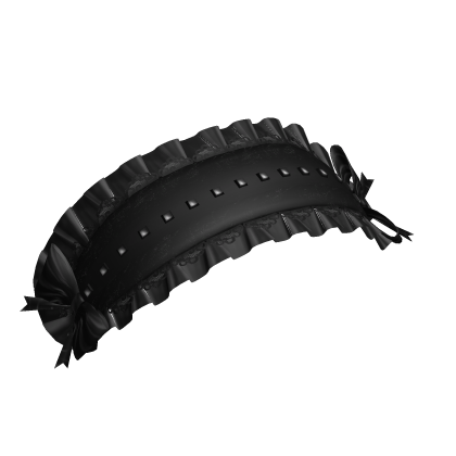 adorable gothic studded lace headdress black Roblox item