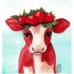 Strawberry cow dots