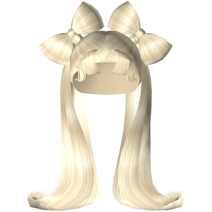Y2K Platinum Blonde Diva Bow Pigtails