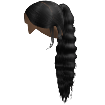 Ponytail W/ Soft waves [Black] Roblox item