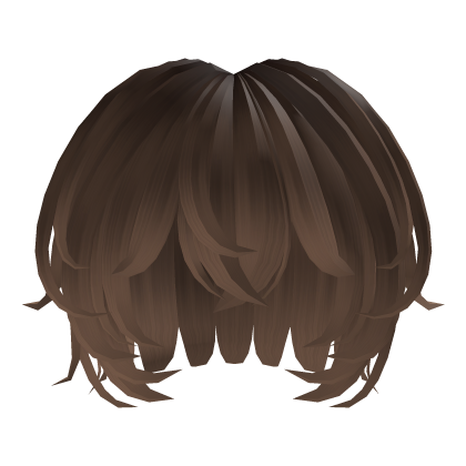 Soft Cute Fluffy Emo Hair - Brown Roblox item