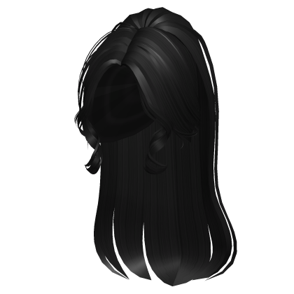 Elegant sleek Ponytail in Black Roblox item