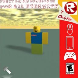 100 players fight on an empty baseplate