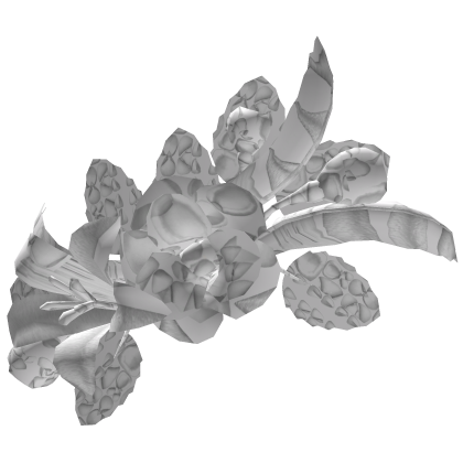 Emissive Glowing White Flower Headpiece 