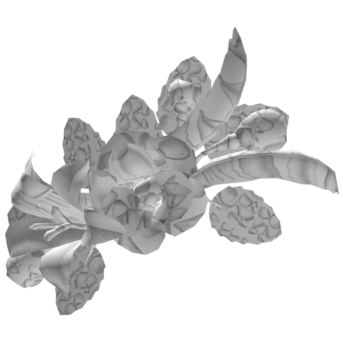 Emissive Glowing White Flower Headpiece 