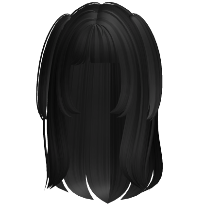 ♡ Black Anime Hime Hair W Pigtails Roblox item