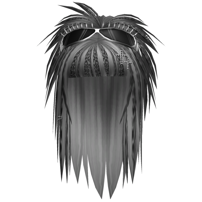 scene messy hair w spike goggles grey leopard