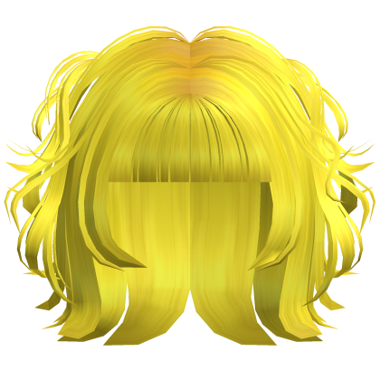 ️ Potongan Rambut Serigala Bergelombang Pendek (Kuning) - Roblox