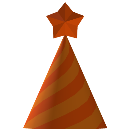 🧡 Orange Party Hat