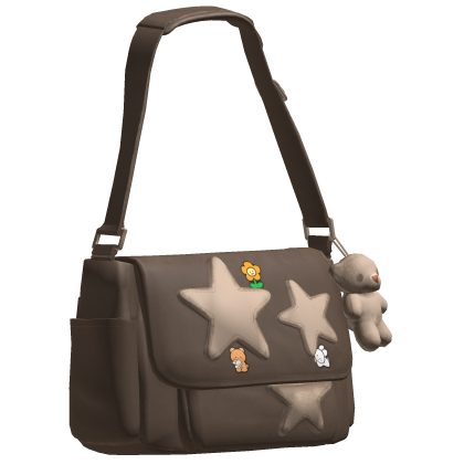 Brown&Beige Star Y2K Streetwear Side Bag