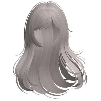 ♡ long windy flowy anime hair in ash Roblox item
