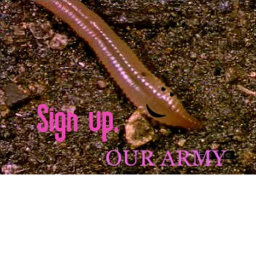 SIgn up to join earth worm sally army.
