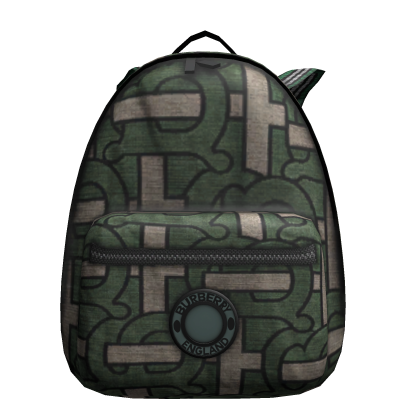 Monogram Burberry Backpack Green 3.0