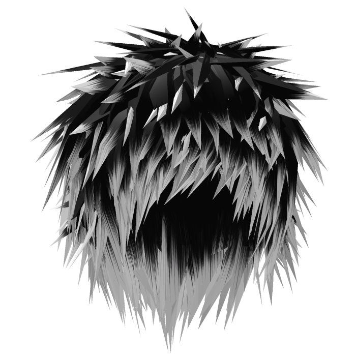 white and black messy emo hair v3.