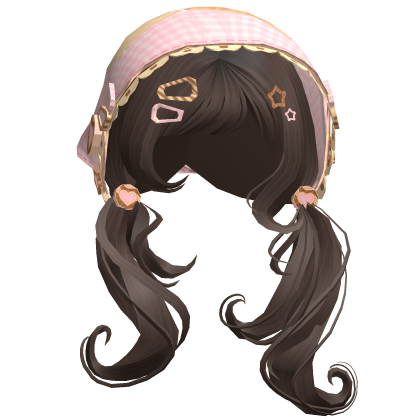 Swirly Brown Igari Pigtails W/ Neapolitan Bonnet