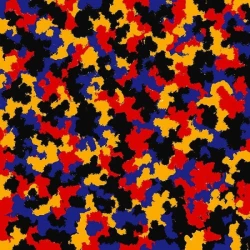 Primary Colors Camo Red, Blue, Yellow + Black