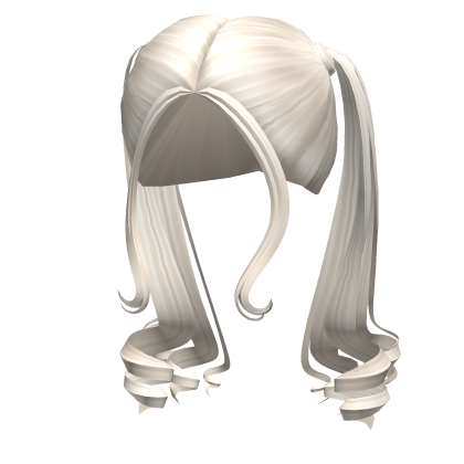 -',ৎ High Curly Fairytale Pigtails in Ash Blonde