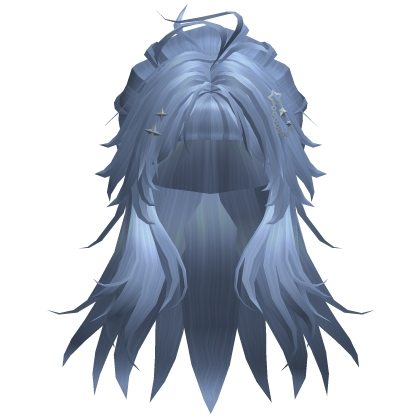 Blue Messy Flowy Preppy School Girl Hair Roblox item