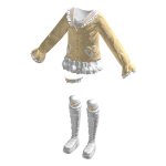🍀Cute Cardigan Ruffle Outfit (Yellow)