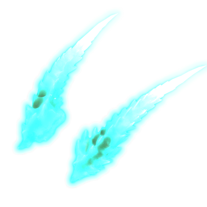 Glowing Frozen Horns (Emissive) - Blue Roblox item