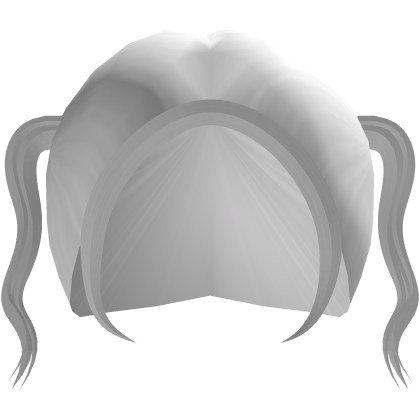 ୨୧ cutesy wavy twintails in white Roblox item