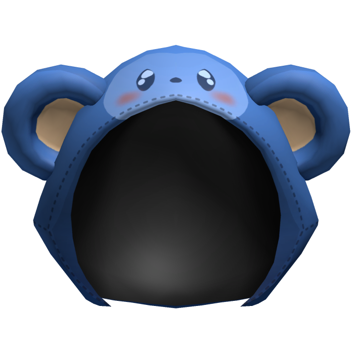 Blue Kawaii Monkey Plush Hood