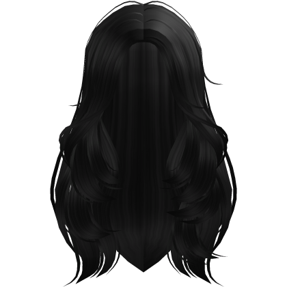 Long Flowy Butterfly Layered Hair (Black) Roblox item