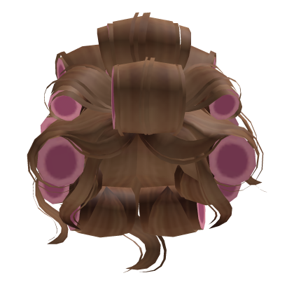 Huge Curlers Hairstyle in Brunette (Pink) Roblox item