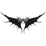 Goth Black Red Vampire Wings