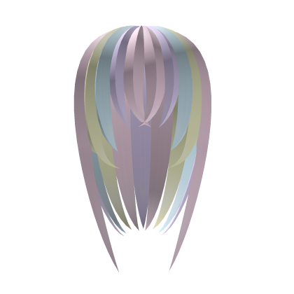 long straight unicorn hair with bangs 