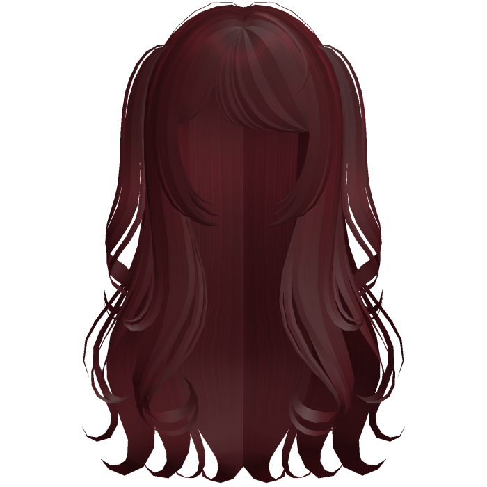 adorable wispy curly pigtails hair in red