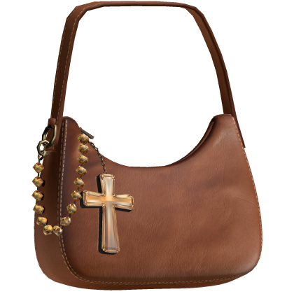 Designer Shoulder Bag with Jesus Cross Charm thumbnail