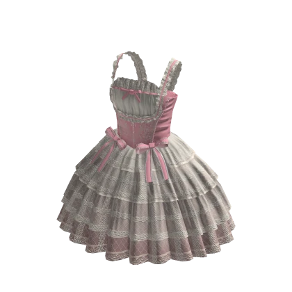 Lady Ruffle Short Dress Pink | Roblox Item - Rolimon's