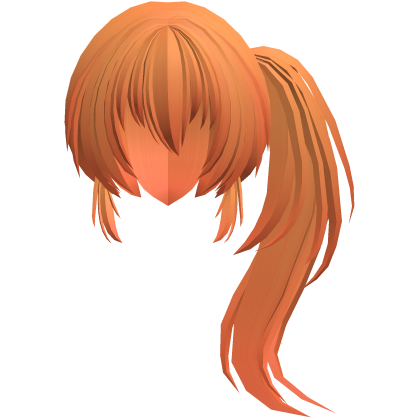 fluffy moe anime long side pony orange