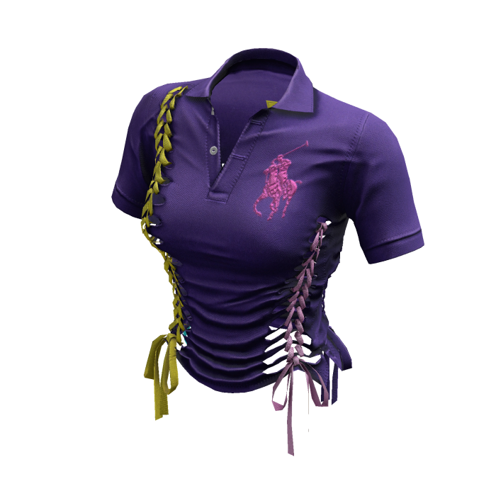 Braided Cutout Polo Shirt (Rarity)
