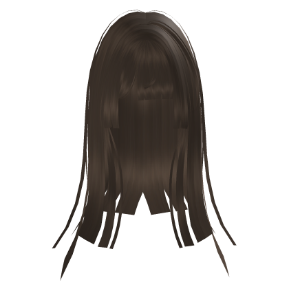 ♡ long hime emo goth moe anime hair [brown] Roblox item