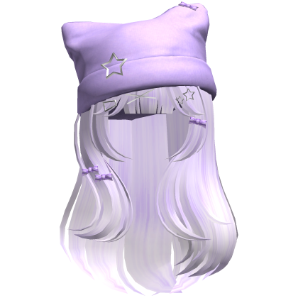 Purple Cute Kawaii Hair w/ Beanie Roblox item