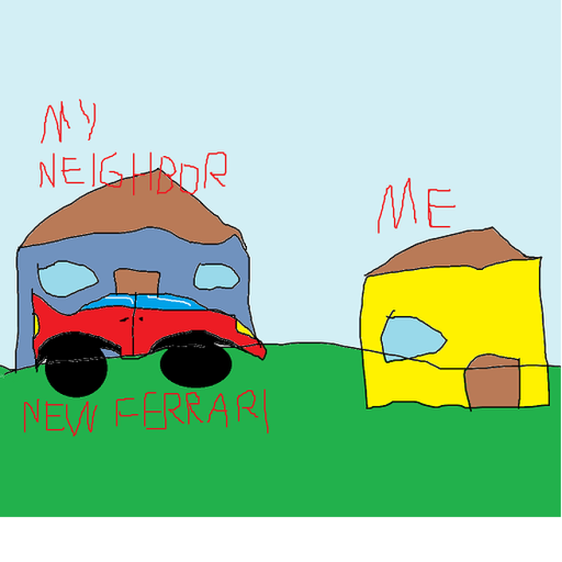 My neighbor got new Ferrari