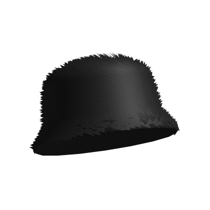 Black Fluffy Bucket Hat Roblox item