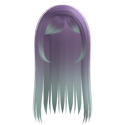 whimsical straight hair fading purple to green thumbnail