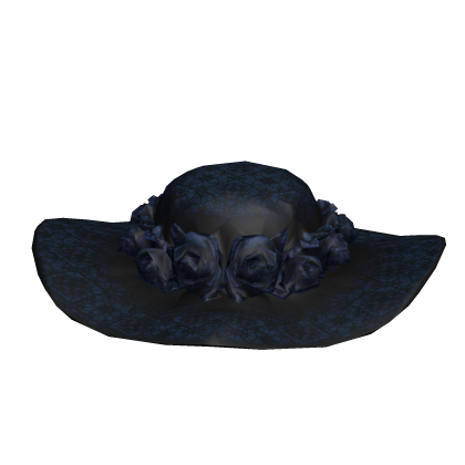 Navy Rose Hat