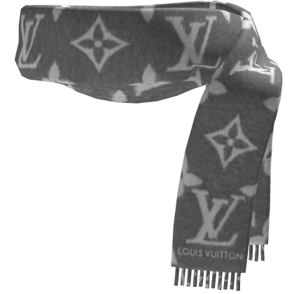 Echarpe Hiver LV Designer Gris Blanc Roblox item