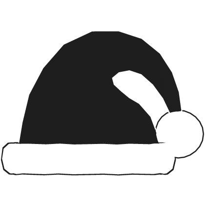 Glowing Santa Hat Black White Roblox item