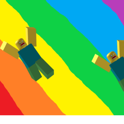 SLIDE DOWN A GIANT RAINBOW SLIDE AND REACH THE END